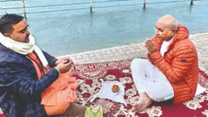 Immersion of Heeraba's bones in the Ganges, a ritual completed without any protocol