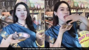 Video: South Korean woman tastes panipuri for the first time wearing a saree