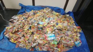 The quantity of gutkha was recovered from the family members of the patients