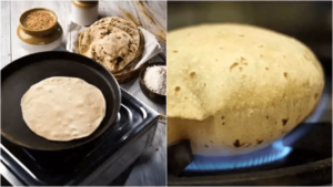 Can fulka roti made directly on gas be harmful to health?