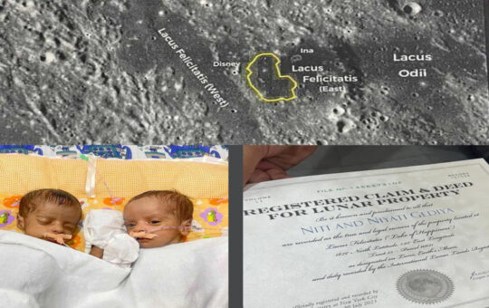 Purchase land on the moon for sister's daughters