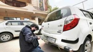 Youth's stunt to avoid towing financed vehicle: Car driver caught with duplicate number plate