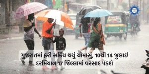 Monsoon has reactivated in Gujarat, it will rain in 17 districts from July 10 to 14